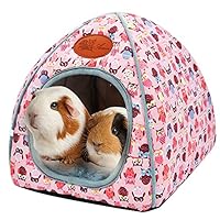 Lit Pour Cochons D'Inde, Cachettes Pour Cochons D'Inde, Maison Confortable Pour Hamster, Accessoires De Cage Lavables Pour Petits Animaux Avec Tapis, Lit D'hiver Pour Petits Animaux