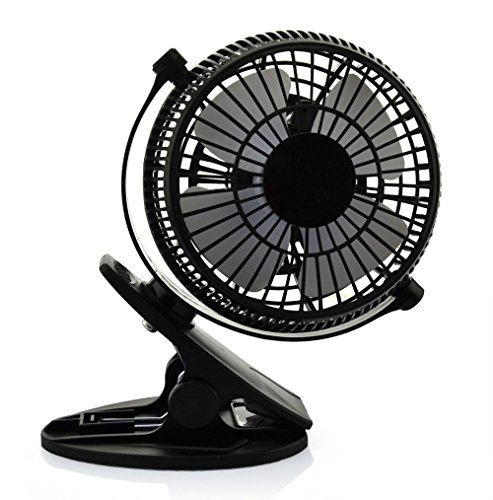 lmtech Mini ventilateur USB Clip et bureau, personnel Ventilateur Fonctionnement silencieux, 10,2u00a0cm 2u00a0Vitesse Ventilateur de refroidissement portable, Ventilateur Refroidisseur pour Ordinateur portable de bureau pour home office, USB Alimenté par Netbook, ordinateur et MacBook, Power Bank, PC, 360u00a0u00b0 up et down