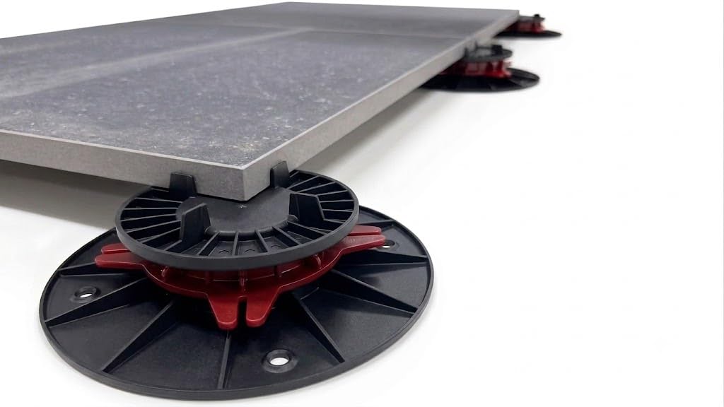 Stelzlager | Terrassenlager 40-60 mm Höhenverstellbar – Robustes Stelzlager für Fliesen Gehwegplatten & Steinplatten, | Plattenlager | Stellfuss | Unterkonstruktion für den Außenbereich (40)