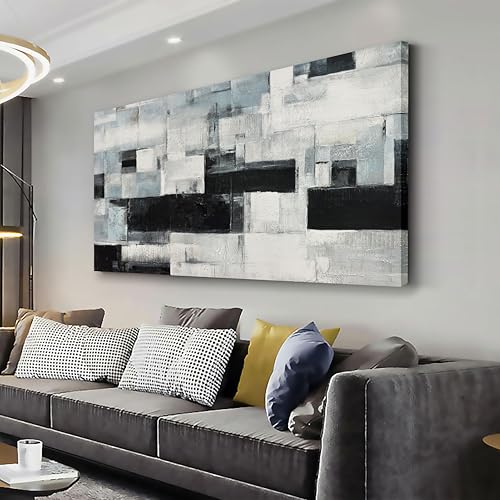 Glvzygy Abstract Wall Art Room Decor Black White and Gray
