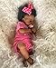 Anano Black Reborn Baby Dolls Silicone Full Body 20 Inch Realistic Baby Doll Girl Soft Full Silicone Babys Doll African American Babys Girl Lifelike Black Reborn Dolls Brown Skin