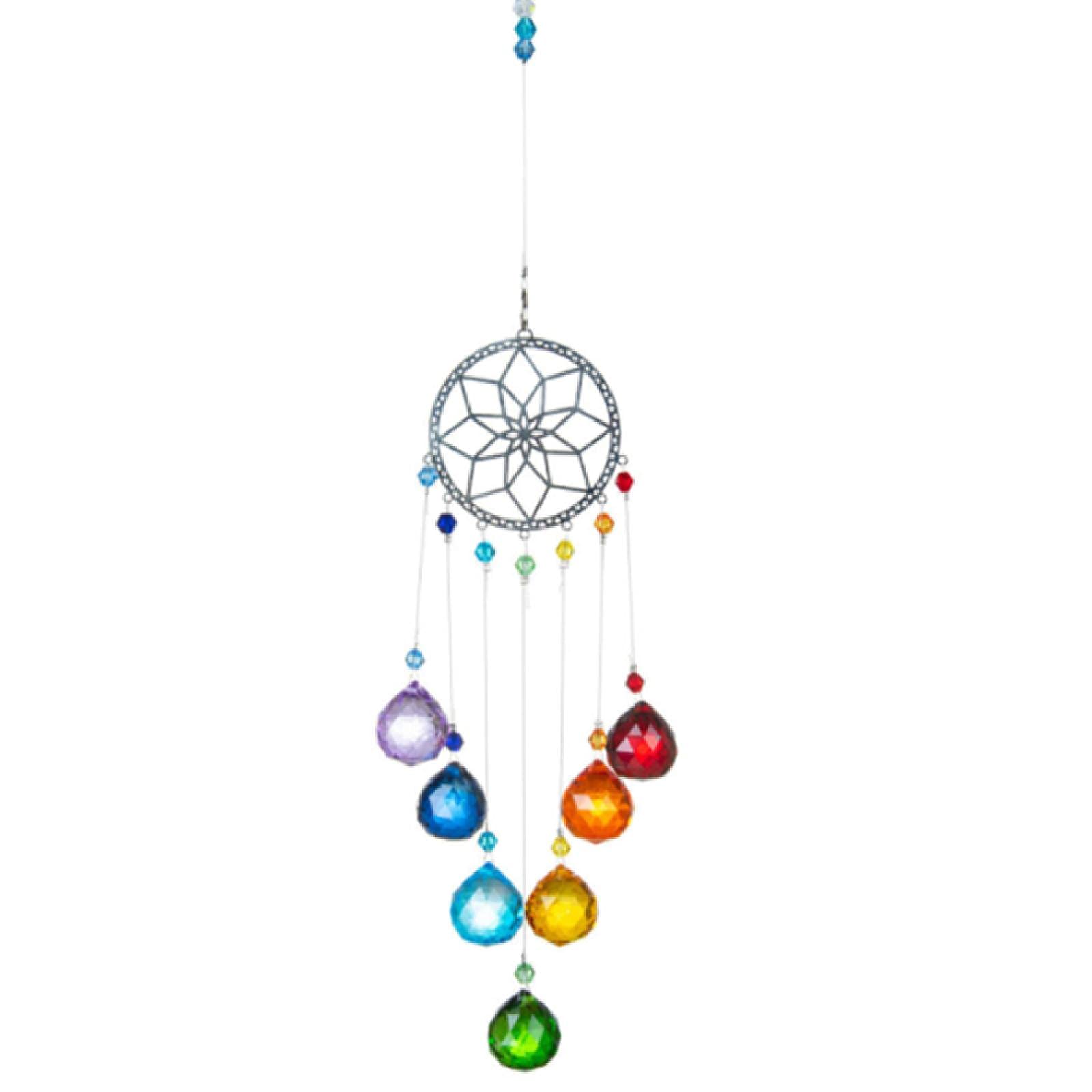 SEIWEI Crystal Window Ornament Suncatcher Hanging for Garden Outdoor Home Kids Room Window Bauhinia 1PCS
