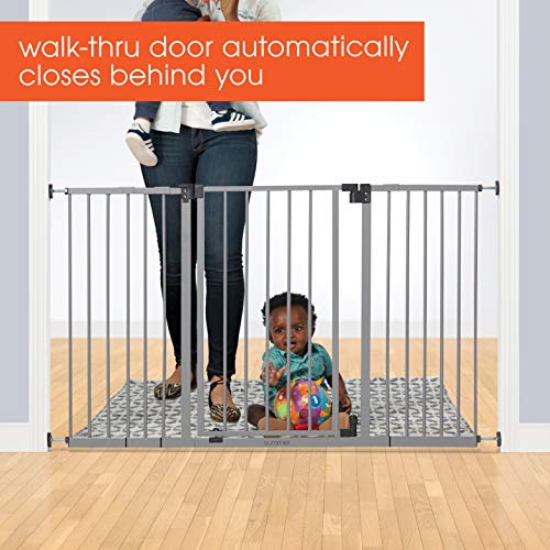 Summer Infant Secure Space Extra Wide Safety Baby Gate, Fits Openings 28.5'-52', Slate Gray Metal Finish, for Doorways and Stairways, 30” Tall Walk-Through for Baby and Pet by Summer Infant - Image 5