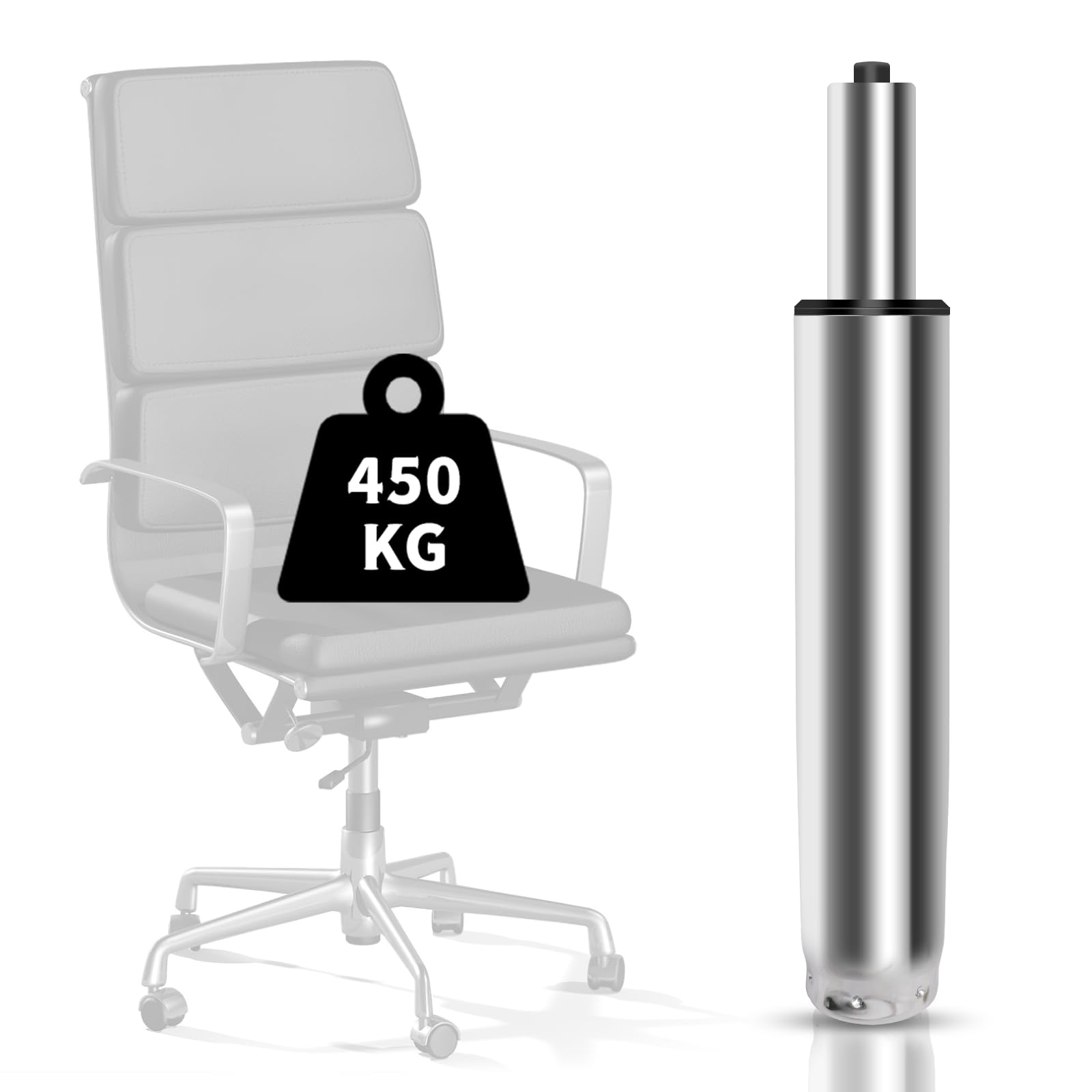 Zourglow Gasdruckfeder Bürostuhl Klasse 4 - 450kg Tragkraft, 300-450mm Höhe