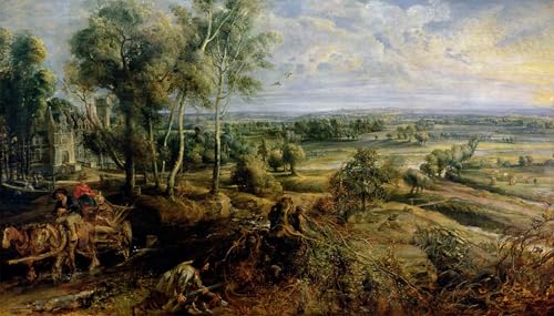 Image sur toile impression tableaux peinture paysage d'automne Rubens 60x90cm