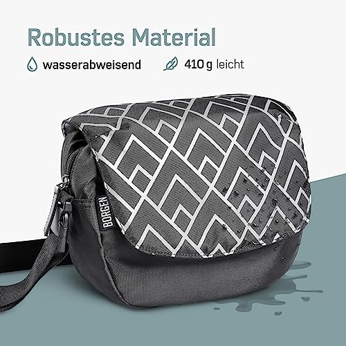 Borgen KLICKfix Lenkertasche Fahrrad - Wasserabweisende und geräumige Fahrrad Lenkertasche 5 L - Fahrradtasche Lenker