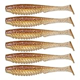6th Sense Party Paddle 4.3' Saltwater Series – Soft Plastic Swimbait – Inshore Fishing Lure for Redfish, Trout, Snook – 6 Pack (Live Croaker, 4.3in.)