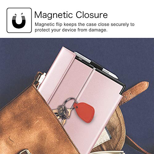 Fintie Case For Microsoft Surface Pro 7 Plus/Surface Pro 7 / Surface Pro 6 / Surface Pro 5 12.3 Inch Tablet, Hard Shell Slim Portfolio Cover Work With Type Cover Keyboard, Rose Gold #TOP7