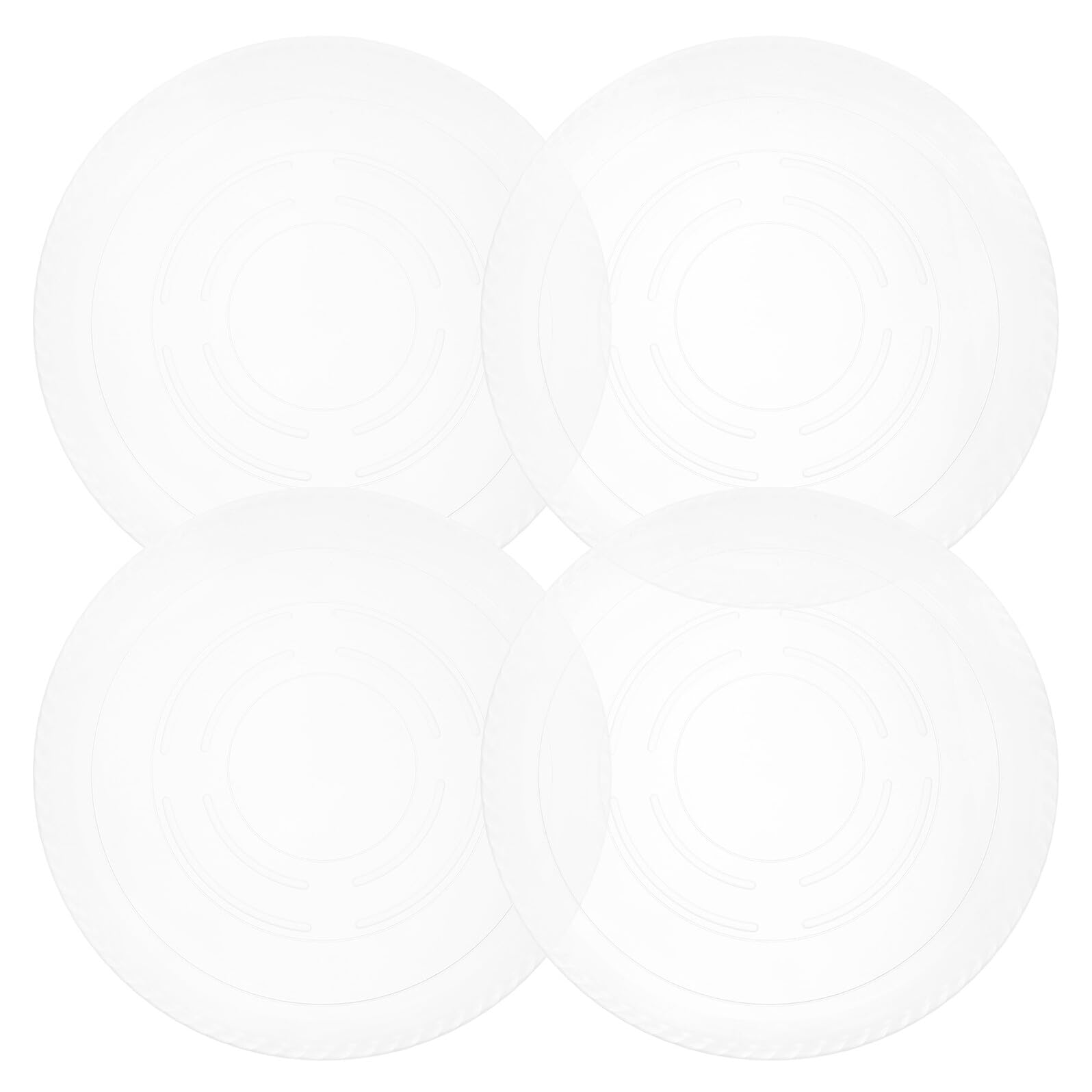 4 Stück Runde Kunststoff Pflanzenuntersetzer Transparent Blumentopf Untersetzer für Zimmerpflanzen und Garten Multifunktional und Langlebig