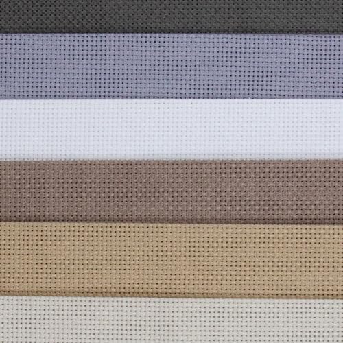 Image of KCS 6 pc of 12 inch x 18 inch (30cmx45cm) Counted Cotton Aida Cloth Cross Stitch Fabric (18CT-F)