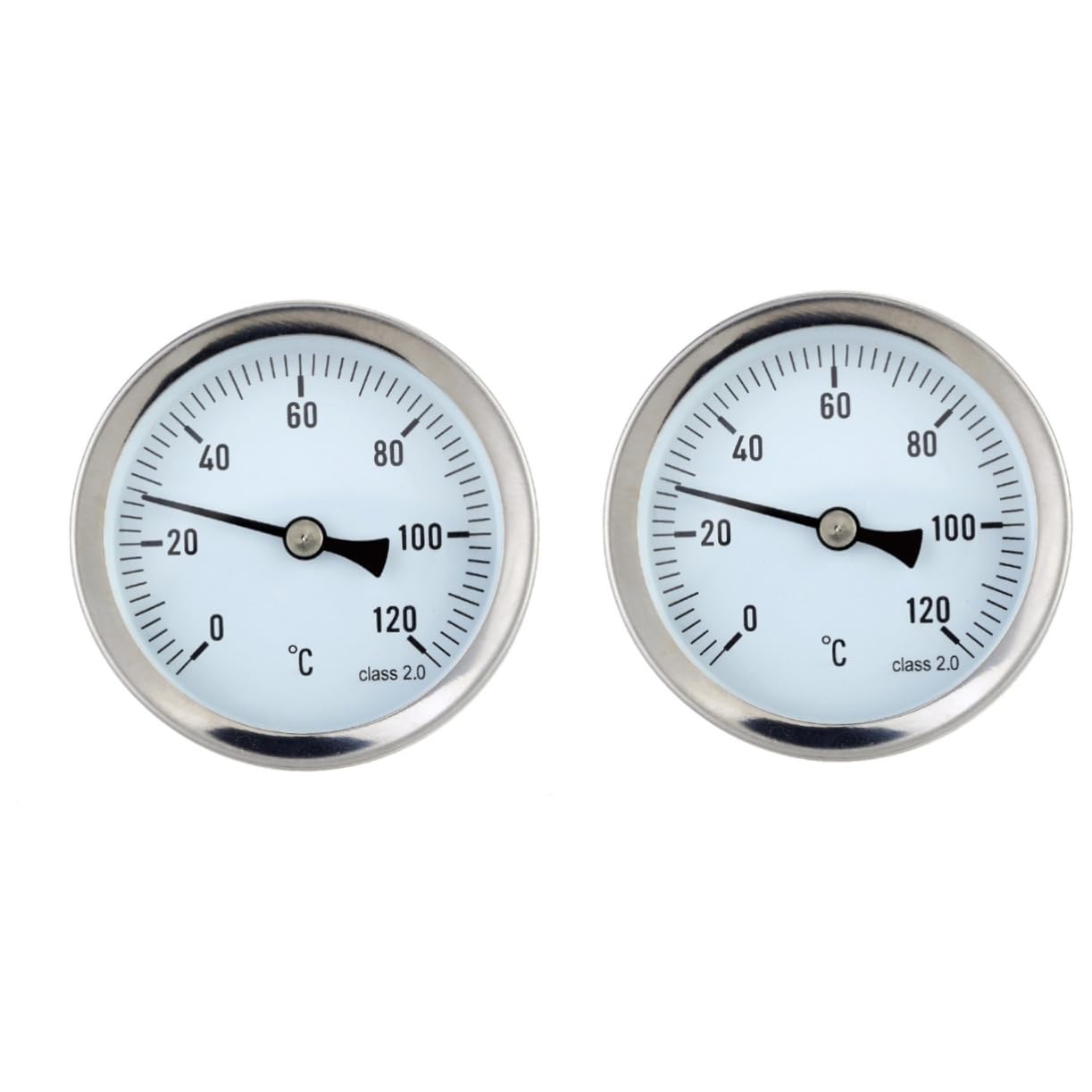 SOLUSTRE 2pezzi Termometro Orizzontale Alluminio Ad Alta Precisione Per Misurazione Temperatura e Montaggio Facile Per Serbatoi Di e Calda