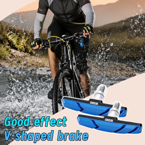 Image of Chooee Bike V-Brake Pads, Bicycle 70mm Brake Blocks Set, 2 Pairs Universal Brake Shoes