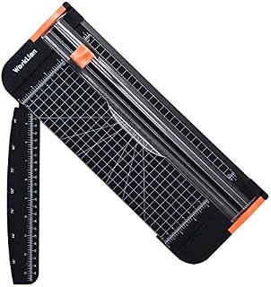 WORKLION Paper Cutter - A4 Paper Craft Cutter with Security Blade for Cut Gift Card, Coupon, Label, Cardstock, Photo, 12 inch Black Office Paper Trimmer