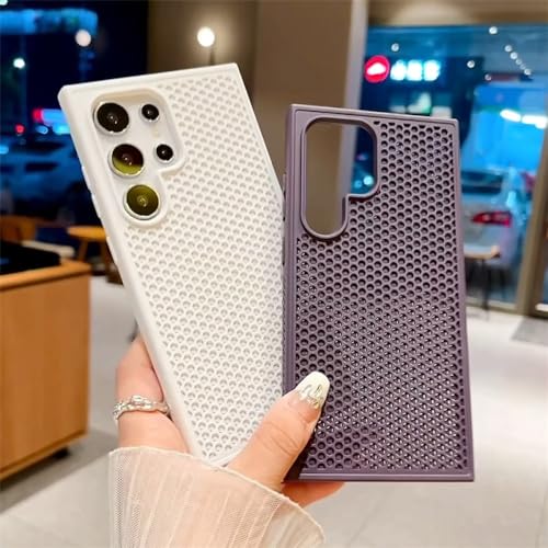 Coque respirante Samsung S24 idéale pour le jeu mobile gris