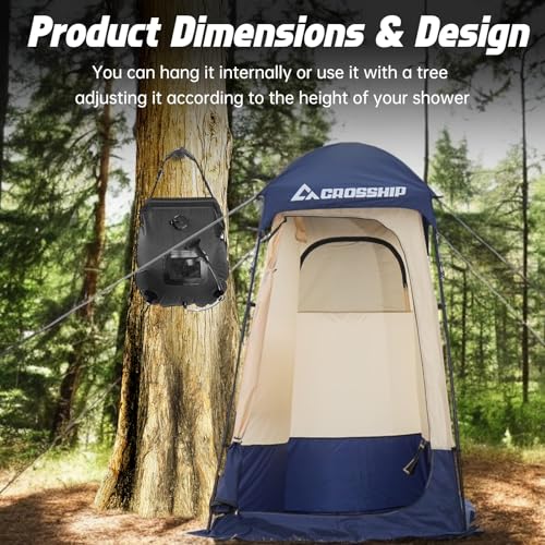 Tienda de ducha portátil para camping al aire libre con bolsa de ducha solar miniatura 4
