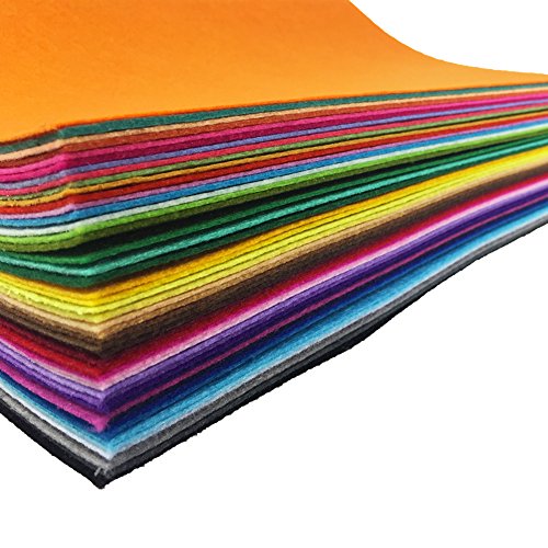 Flic-Flac WJCR-FB-BZ2030-48P 48Pcs 8 X 12 Inches (20 X 30Cm) Assorted Color Felt Fabric Sheets Patchwork Sewing Diy Craft 1Mm Thick … (20Cm * 30Cm thumb #2