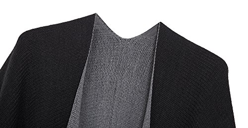 Urban CoCo Women's Winter Vintage Poncho Capes Tassel Blanket Shawl Wrap Cardigan Coat3