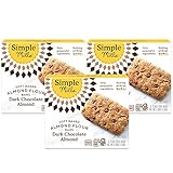 Simple Mills Almond Flour Snack Bars (Dark Chocolate Almond), Organic Coconut Oil, Chia Seeds, Sunflower Seeds, Flax Seeds, Breakfast Bars, Good for Snacks, 3 Count (Packaging May Vary)
