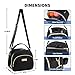 LLEGASTE Black Cute Insulated Lunch Tote Bag for Women Work,Reusable Adult Lunch Box for Women, Stylish Wide Open Cooler Bag for Work(Black)