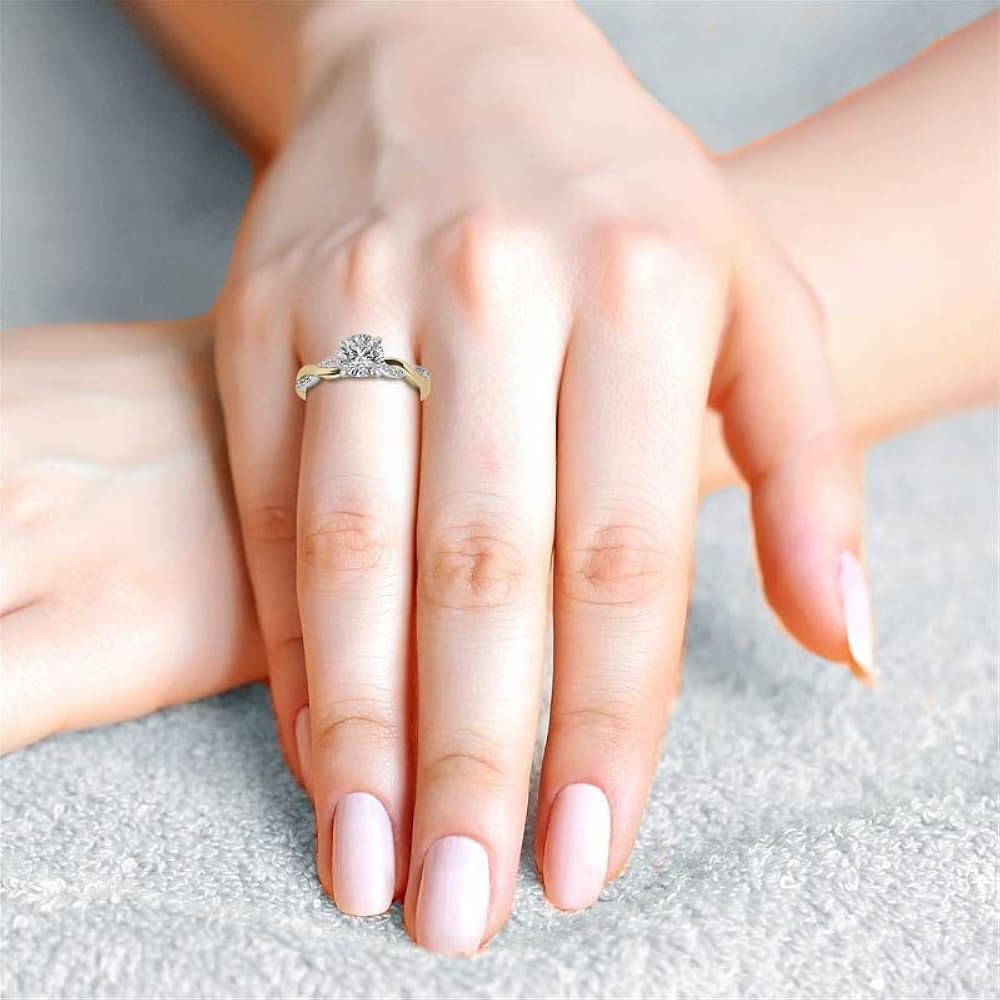 Amazon.com: Luyona Engagement Ring 1.0 CT Twisting Infinity