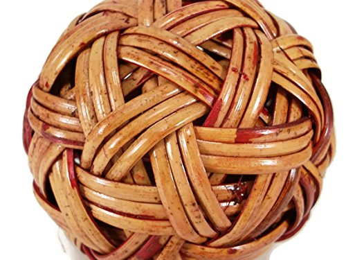 perfect2desire Rattan Ball Small Handmade Sepak Takraw Sport Kick Ball Rattan 4 Inches