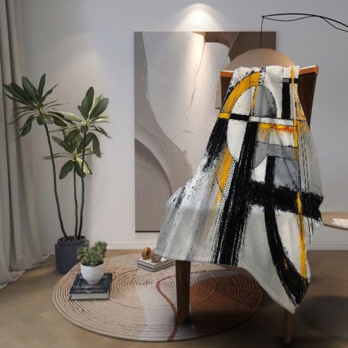 Koc flanelowy, rozmiar king size, 230 x 270 cm, szary, geometryczny, młodzieżowy, narzuta na sofę z mikrofibry, na łóżko, krzesła, do biura, puszysta narzuta na łóżko, sofę, kanapę, 90 x 106