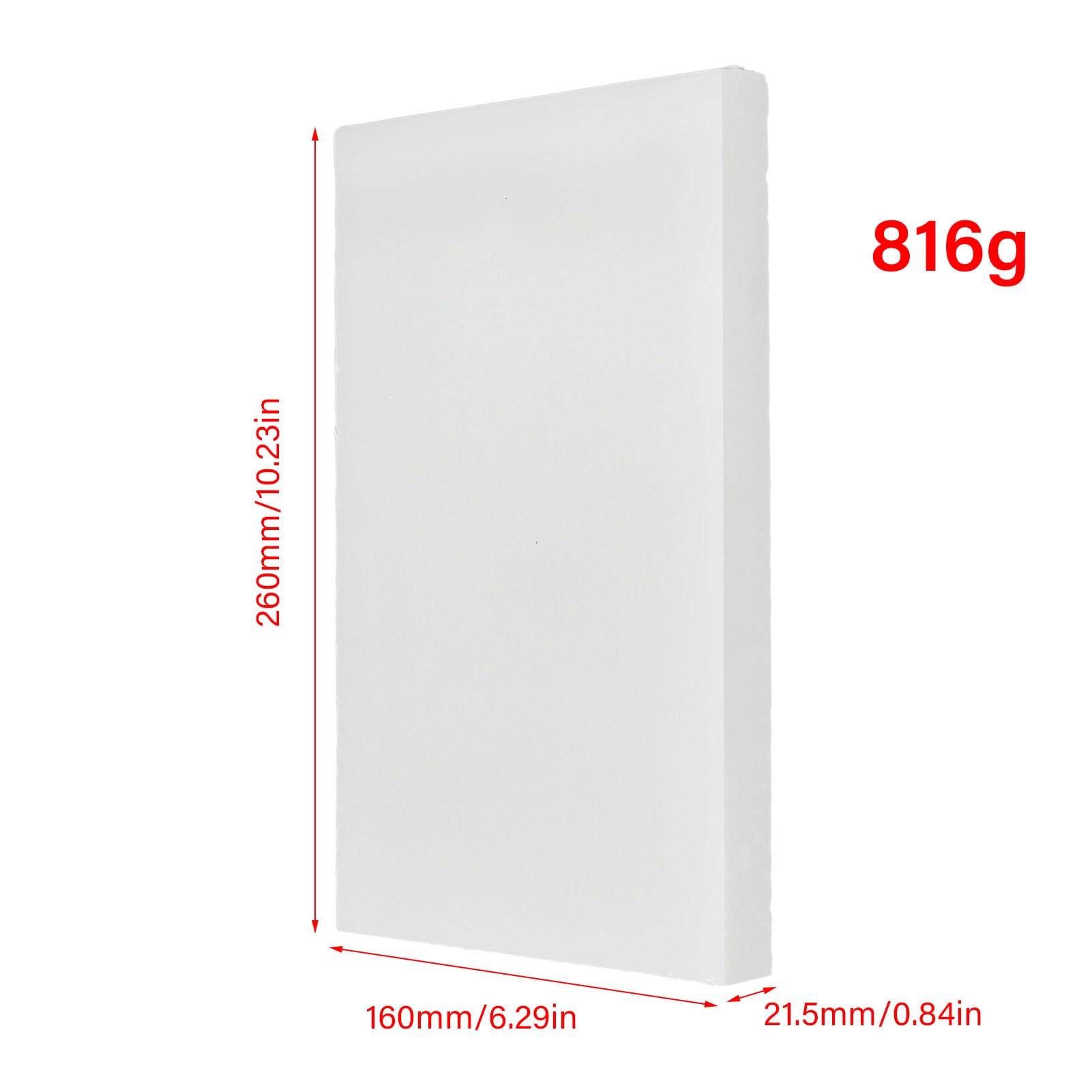 Leather Punch Mat,10.23x6.29x0.84in/ 260x160x21.5mm Leather Craft Punching Pad Rubber Mute,Stamping Cutting Board for DIY Sewing Craft Tool (M Thick) - Image 4