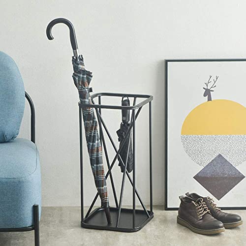 Support de parapluie géométrique noir compact pour entrée moderne - 4