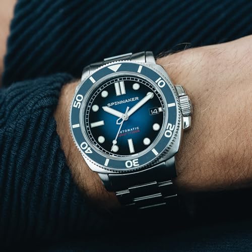 Image of Spinnaker Men's 42mm Hull Diver Automatic Watch with Leather Strap SP-5088