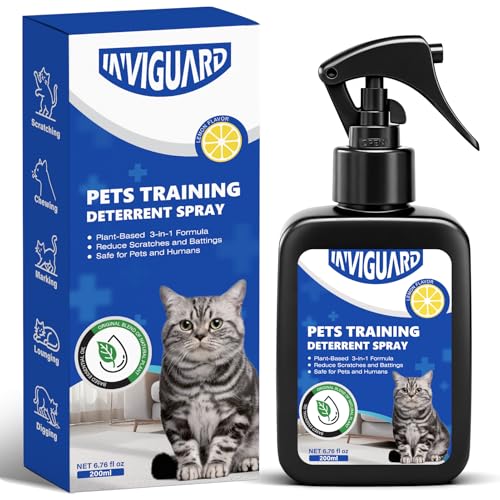 Natural Ingredients Cat Deterrent Spray for Indoor and Outdoor, 200ml / 6.76 Fl Oz, Anti Marking Training Spray, Cat Scratch Deterrent for Furniture, Sofa, Carpet and Plants