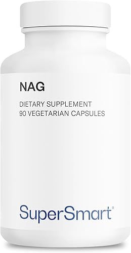 Supersmart - Suplemento NAG 1500 mg por día (N-acetil glucosamina) - Sulfato de glucosamina de alta absorción | Sin OMG y sin gluten - 90 cápsulas
