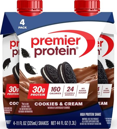 Premier Protein 30g High Protein Shake, Cookies &amp; Cream, 4 Pack