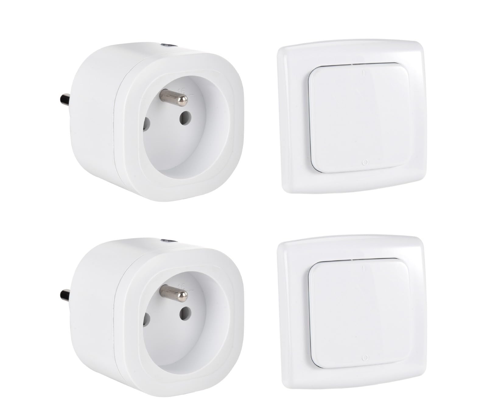 KYF Prise Connectée WiFi + RF 3680W avec Interrupteur Sans Fil, Compatible TUYA/Smart Life, Contrôle via Application, Type E, IP20