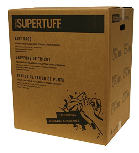 Trimaco 10850 45lb Box Premium White Knit T-Shirt Rags
