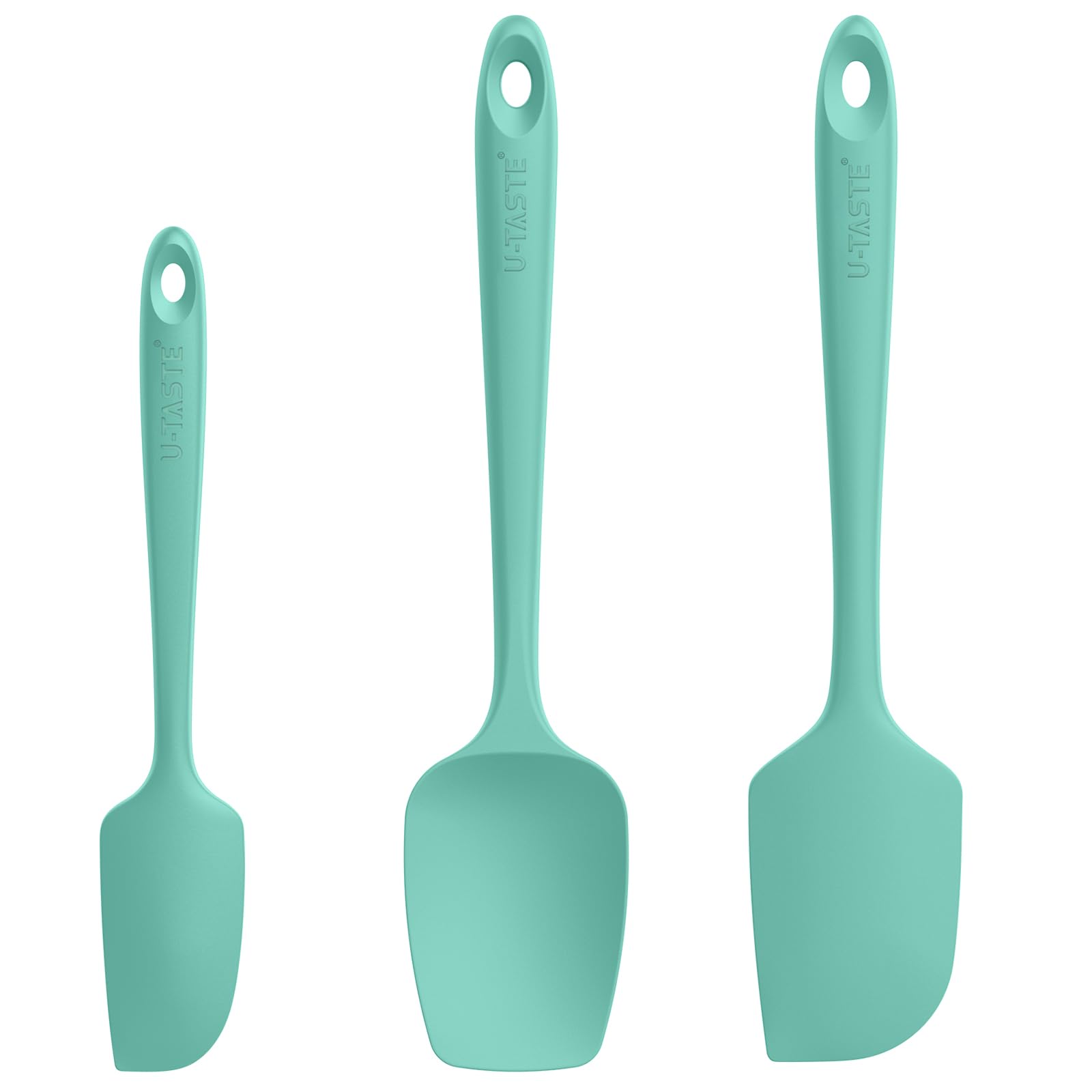 U-Taste Silicone Spatula Set of 3, 250℃ Heat Resistant, Aqua Sky — image 1