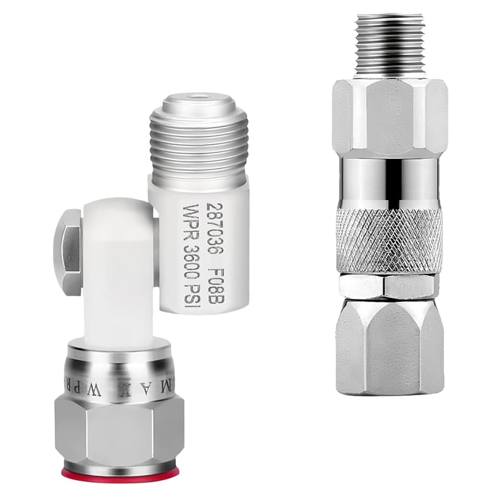 Jnchdghwa Silver 287036 Airless Paint Swivel Joint Compatible With 235486 7/8 Inch Thread 180 Degree Rotation Easy Cleanup Design