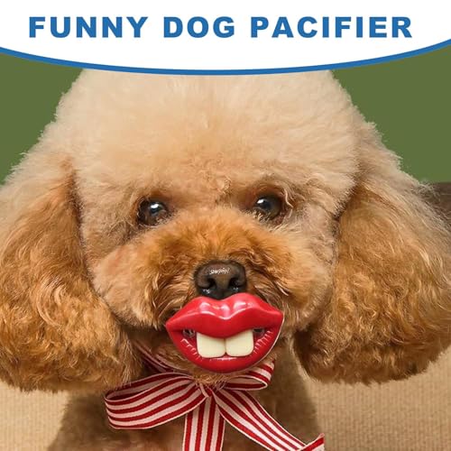 Welpe Pazifier- Silikon Hund Kauen Spielzeug | Rote Lippen Soft Teething Pacifier For Small Dogs, Promotes Health, Toy Suitable For All Widts And Welpen-3