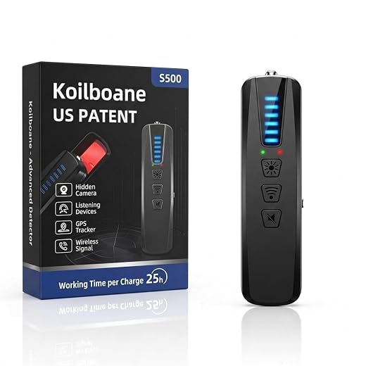 Hidden Camera Detector, Anti-Spy Camera Finder, RF Signal & WiFi Scanner, Hidden Devices Detector GPS Trackers Detector, Portable Privacy Pen Signal Scanner for Hotels, Car, Office, Travel (Black)