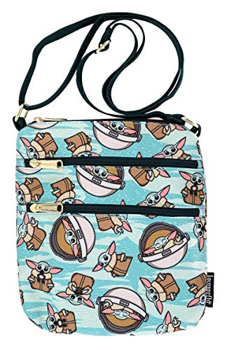Pochette Star Wars Loungefly Baby Yoda nylon finitions premium