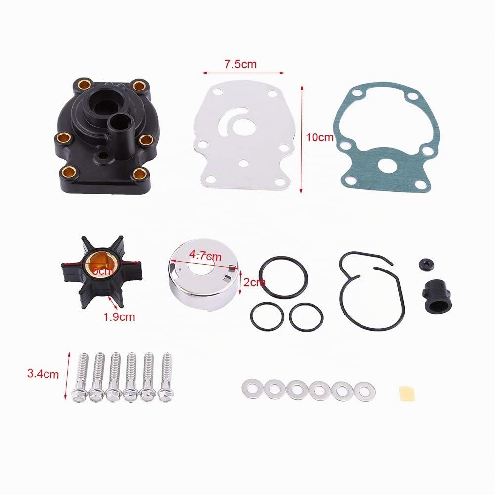 Kit di Ricostruzione della Riparazione della Girante Della Pompa Dell'Acqua Kit di Riparazione Pompa Acqua Fuoribordo Pompa Acqua Girante per Evinrude 20/25/30/35hp Motori