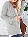 PRETTYGARDEN Women's Open Front Cardigan Sweaters Fall Fashion Button Down Cable Knit Chunky Winter Clothing Outerwear Coats (Grey,Large)