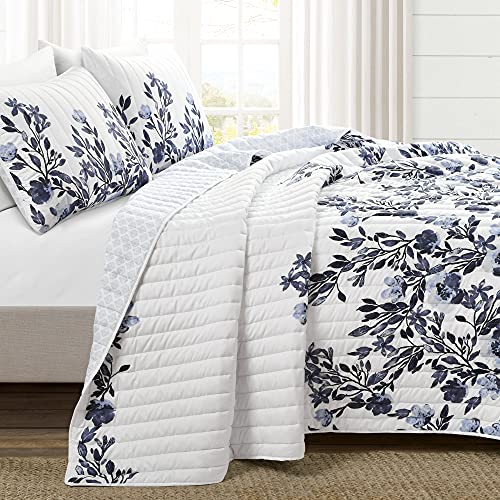 Lush Decor Tanisha Reversible Floral Quilt Set, 5 Piece Set,