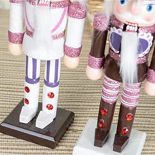 LIANXUE Bolo multifuncional sorvete de madeira de Natal quebra-nozes ornamento de soldado artesanato