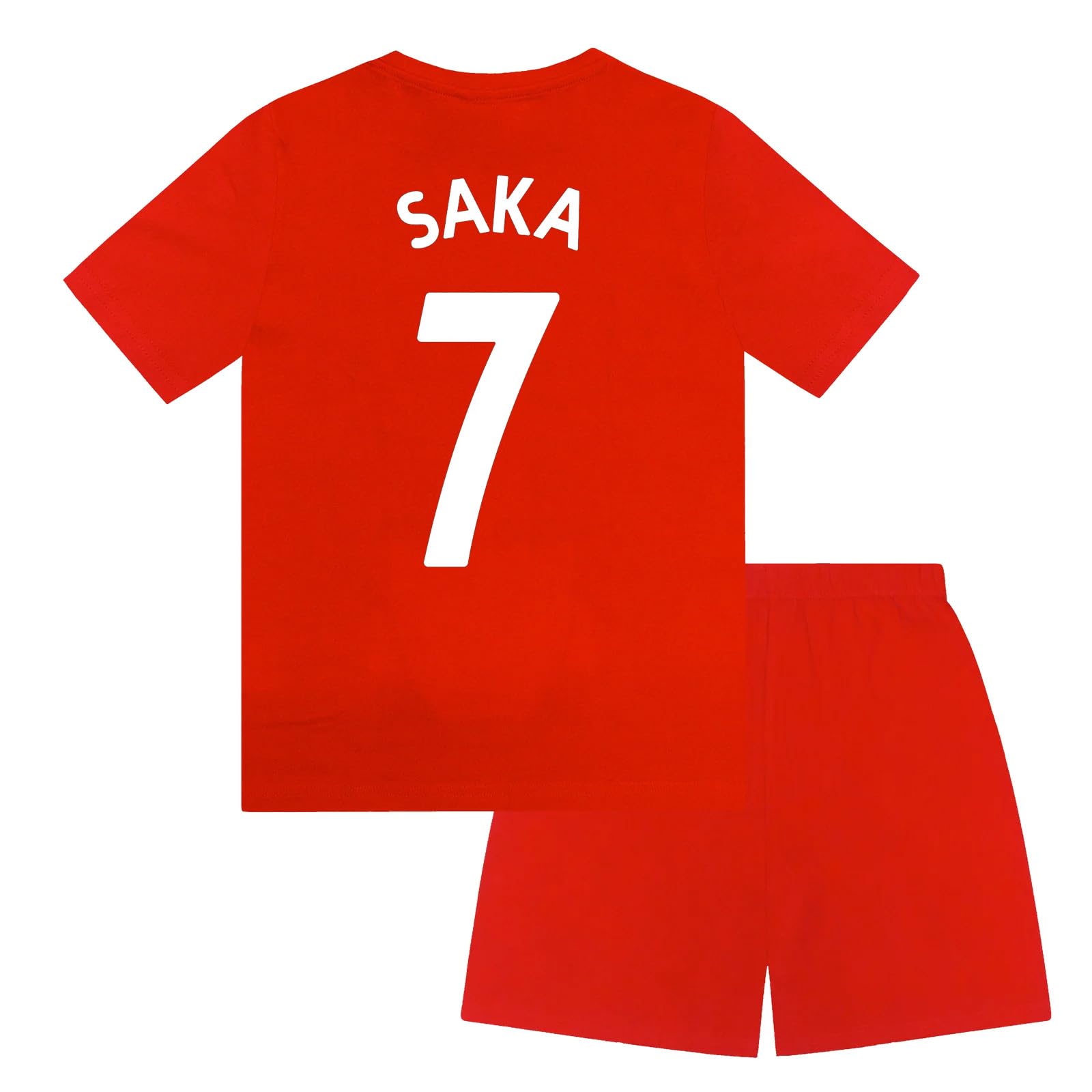 Arsenal Boys Red Crest Saka Fc Saka 7 Sublimation Short Pyjamas Red Crest 10-11 Years