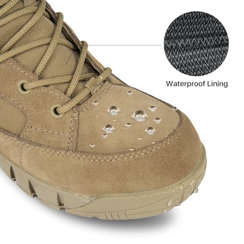 Work Boots for Men 6 Inches Waterproof Military Tactical Shoes Mens Combat Hiking Boots4