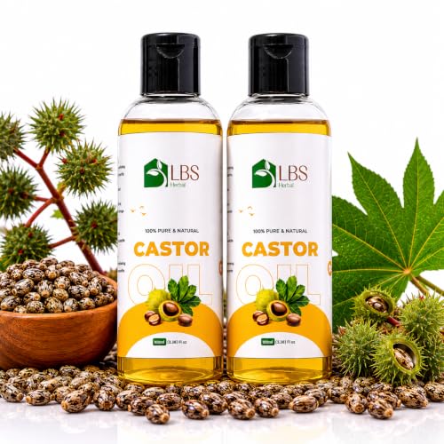 Image of Pure Castor Oil 100% Extra Virgin Cold Pressed | Natural Carrier Oil for Hair, Scalp & Skin Care | Deep Moisturizing Hair Oil for Dry & Healthy Looking Hair | 100ml (Pack of 2)