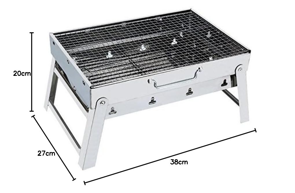 Amazon | ローBBQコンロ 折り畳み式 BBQ網付 炭網付 取っ手付 [並行