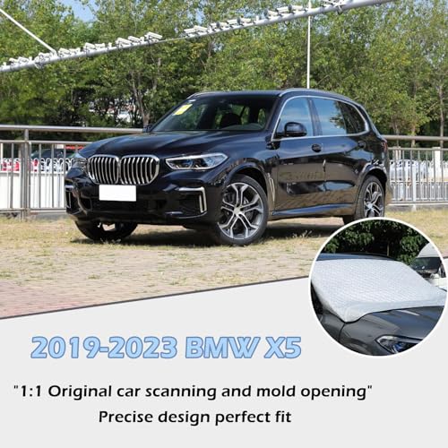Image of Windshield Snow Cover Compatible with 2019-2023 BMW X5 G05 - Best for Ice & Frost Removal - All Weather Winter & Summer Front Window Automotive Cover for Sun & Snow-Shade Accessories