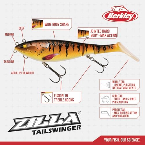 Leurre Berkley Zilla Tailswinger Pike pour déclencher les attaques de brochets difficiles - 5