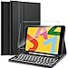 Produktbild IVSO für iPad 10,2 Zoll (7. und 8. Gen, Modell 2020/2019), iPad Air 2019(3. Gen) Tastatur Hülle mit Pencil Halter + Panzerglas, Abnehmbar QWERTZ Beleuchtete Tastatur, Schwarz